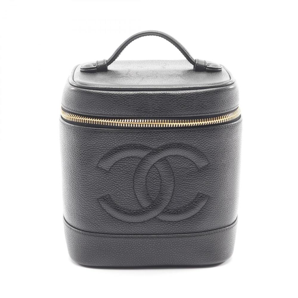 Chanel Coco Mark Handbag Calfskin Cowhide Black